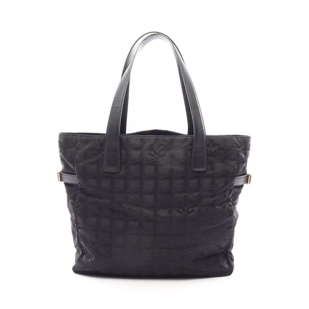 CHANEL Black Leather Tote Bag